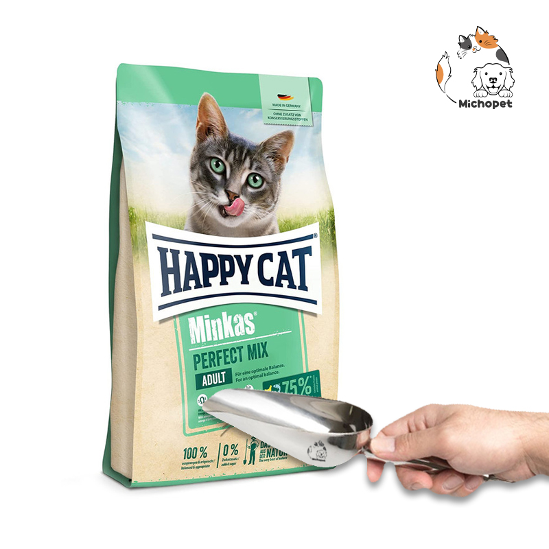 غذای خشک کیلویی گربه مینکاس پرفکت میکس هپی کت – Happy Cat Minkas Perfect Mix Poultry, Fish & Lamb