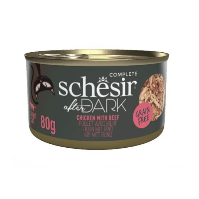 کنسرو گربه شسیر افتر دارک با طعم مرغ و گوشت