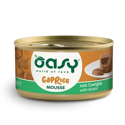 کنسرو گربه اوزی با طعم خرگوش Oasy CAPRICE  Mousse with Rabbit