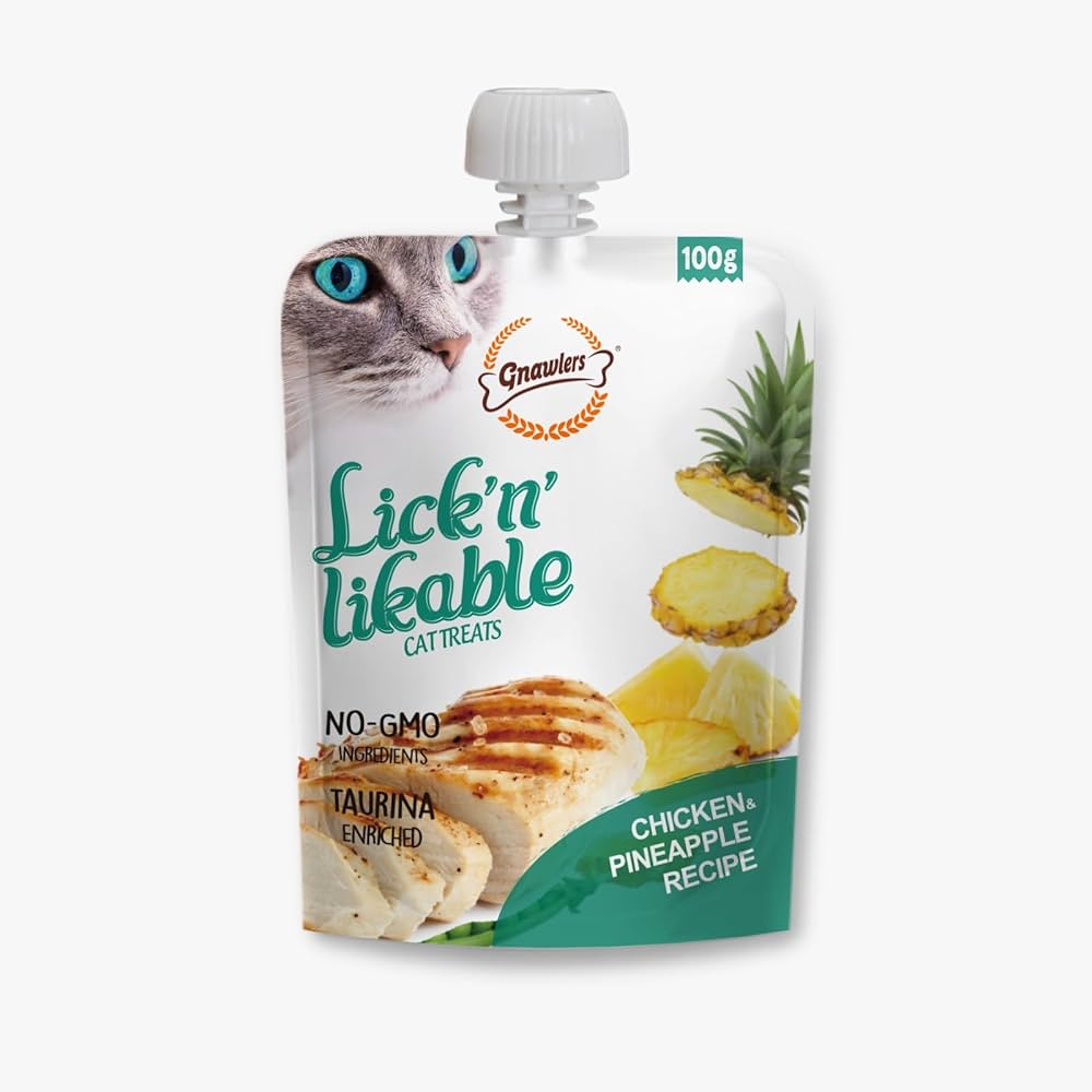 پودینگ گربه مرغ و آناناس ناولرز Gnawlers Lickable With Chicken & Pineapple