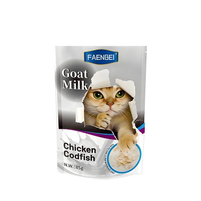 پوچ گربه فنبی مرغ و ماهی کاد در شیر بز Faenbei Cat Goat Milk with Chicken & Codfish Pouch